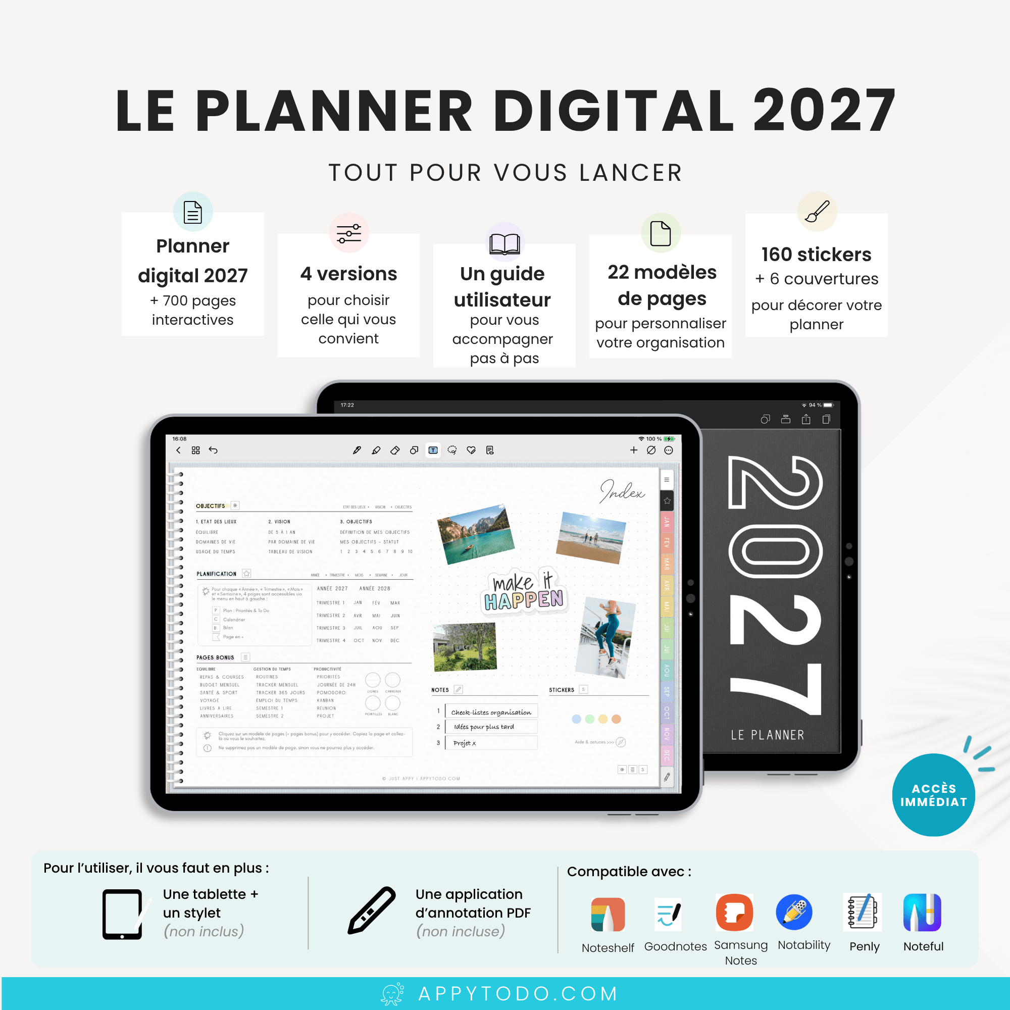 Kit Planner digital 2027 de appytodo
